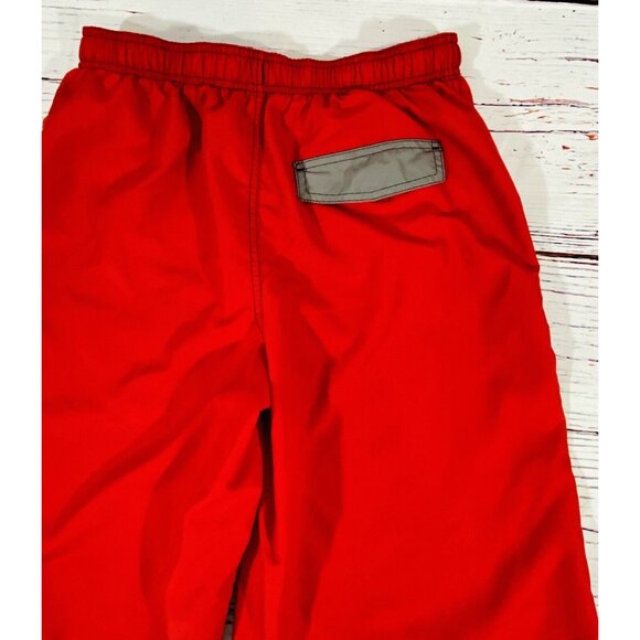 Ocean Pacific OP Swim Shorts Boys Sz Large 14/16 Summer Red Black Pool Pockets - Picture 3 of 7